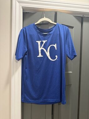 MLB Royal Blue KC Logo Short Sleeve Tee